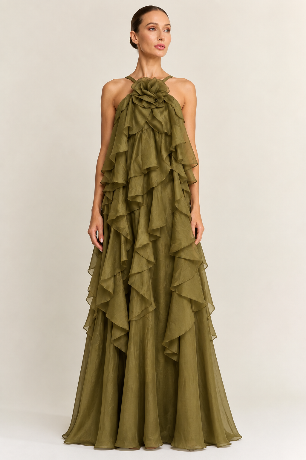 MARTHA RUFFLED OLIVE