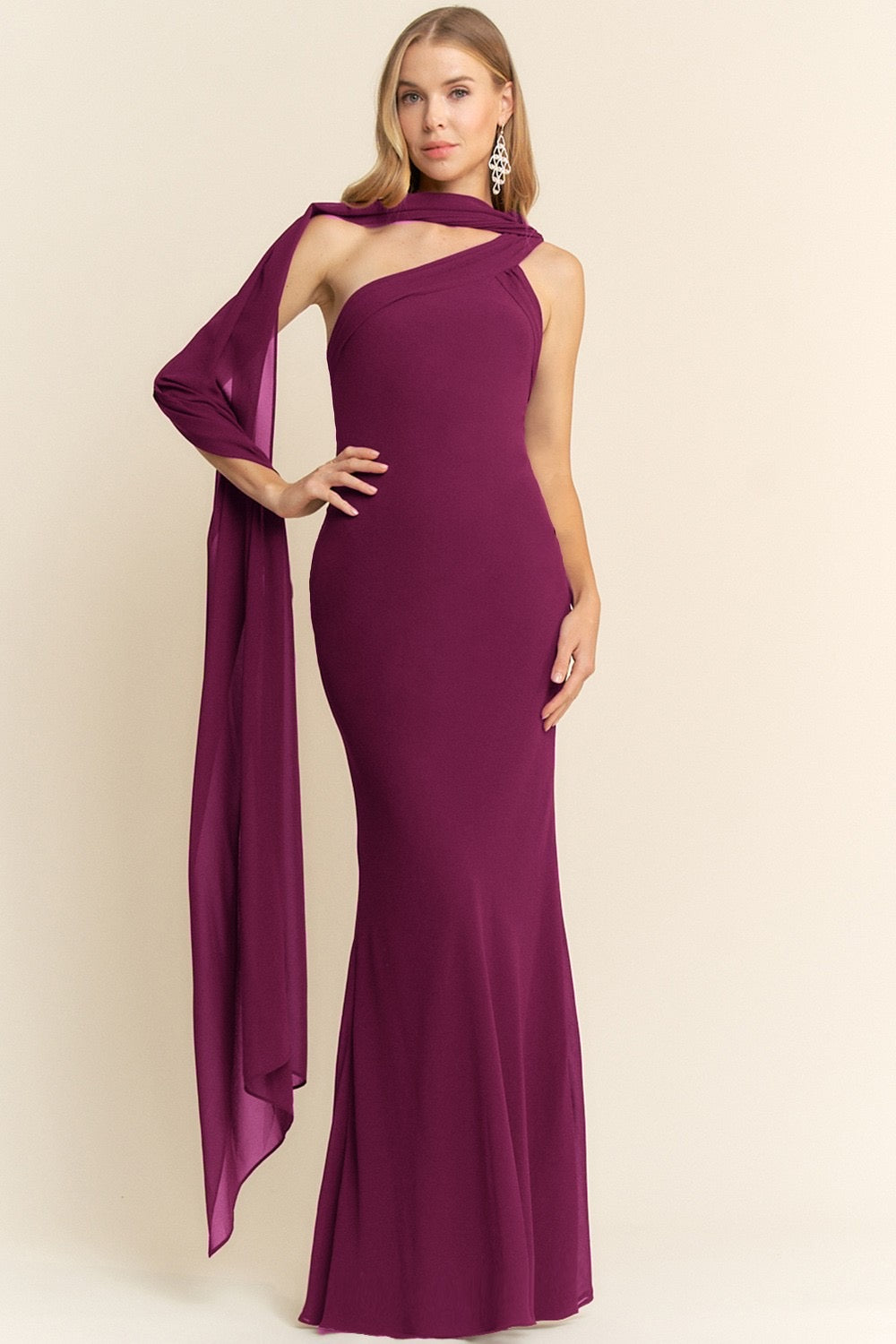 ANDREA GOWN PLUM