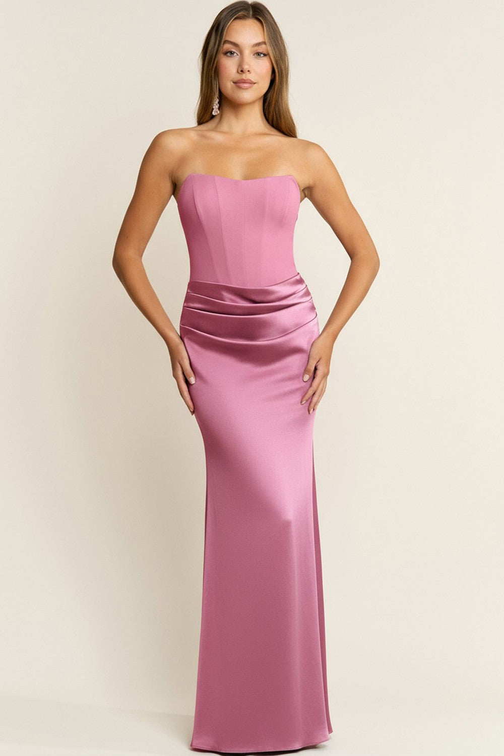ALEXIS STRAPLESS  MAXI PINK
