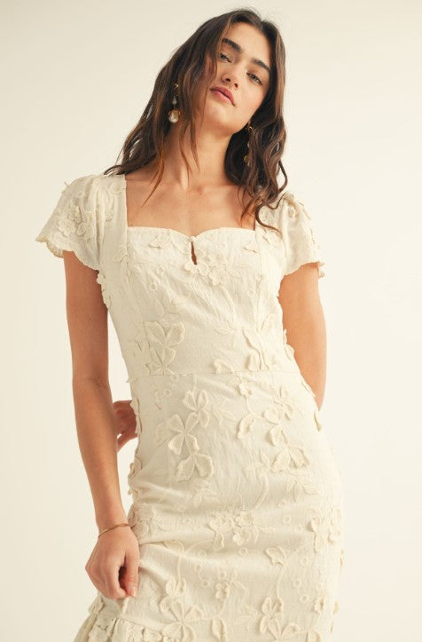 ALMOND MIDI  DRESS