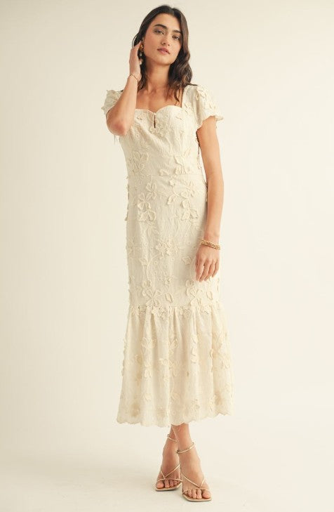 ALMOND MIDI  DRESS