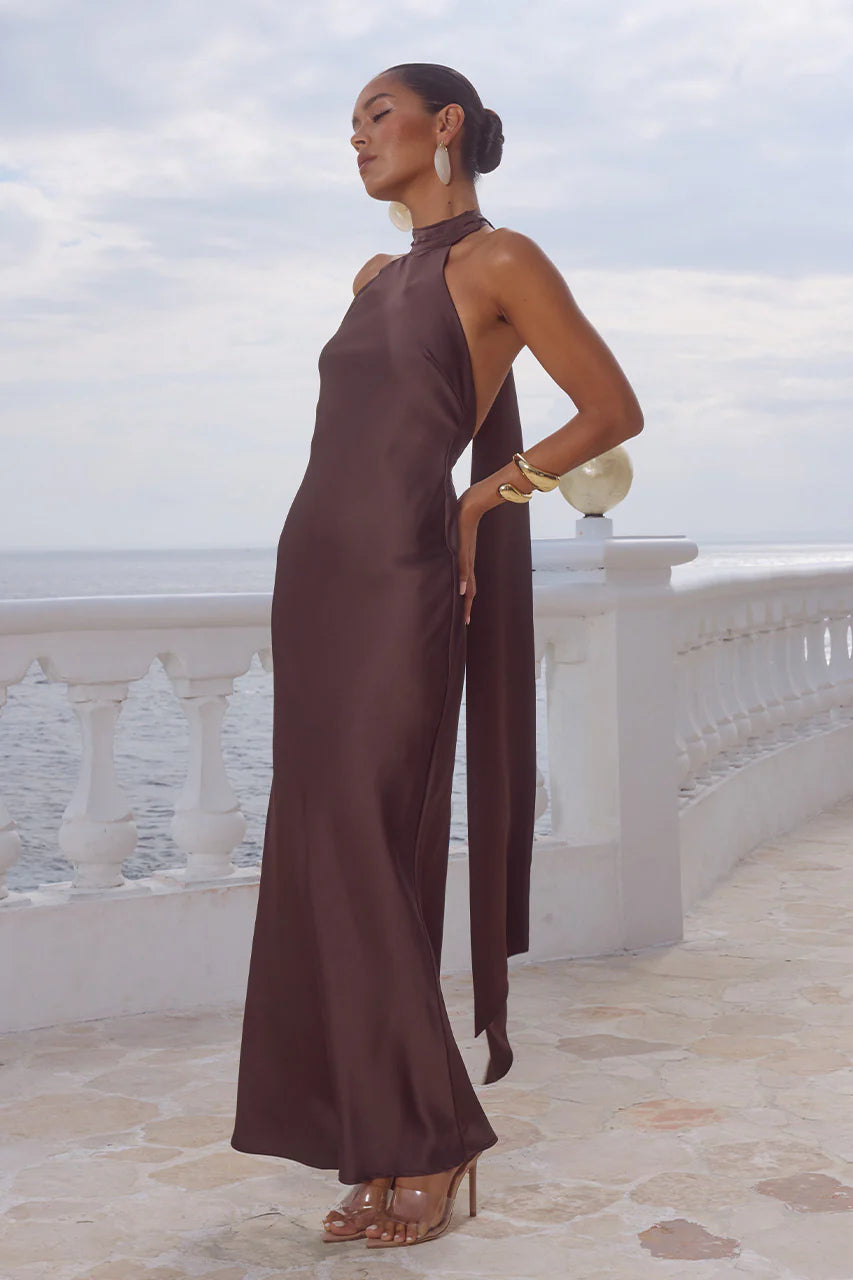 ARABELLE HIGH NECK CHOCOLATE