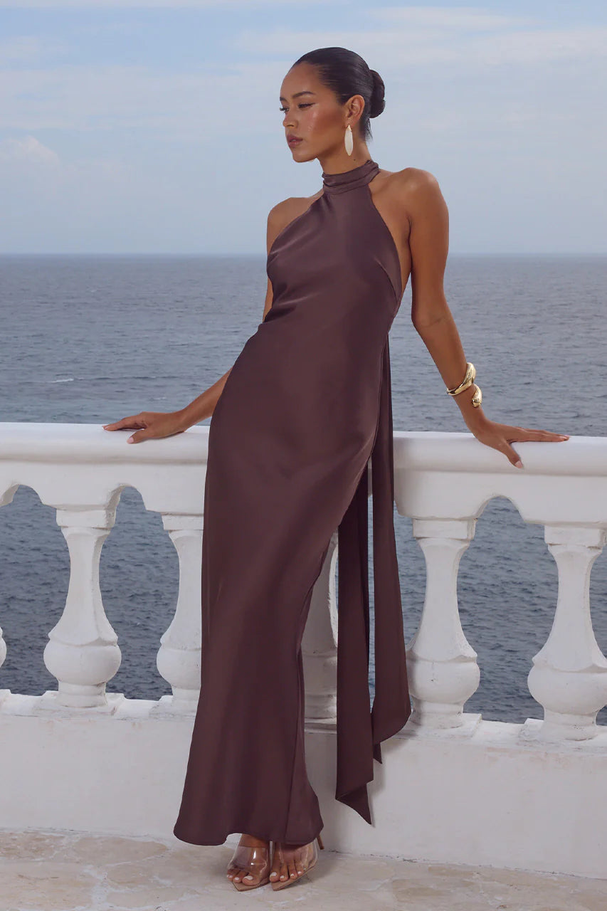 ARABELLE HIGH NECK CHOCOLATE