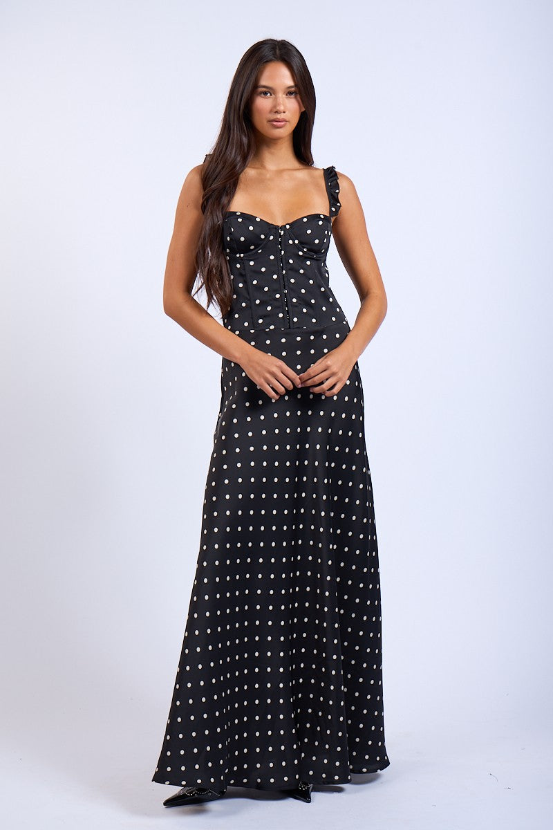 NOVA POLKA DOT MAXI DRESS