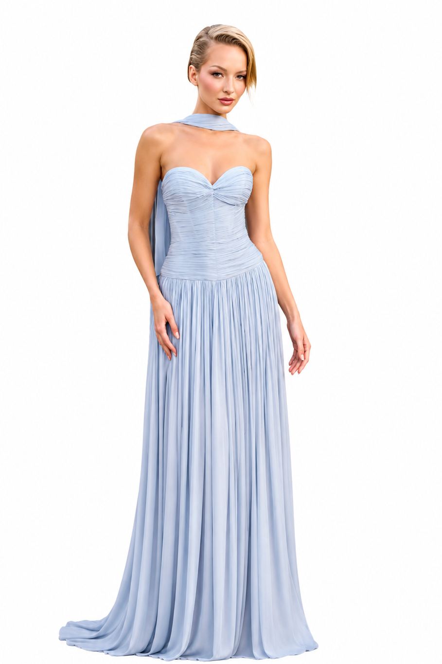 AMELIA MAXI DRESS BABY BLUE