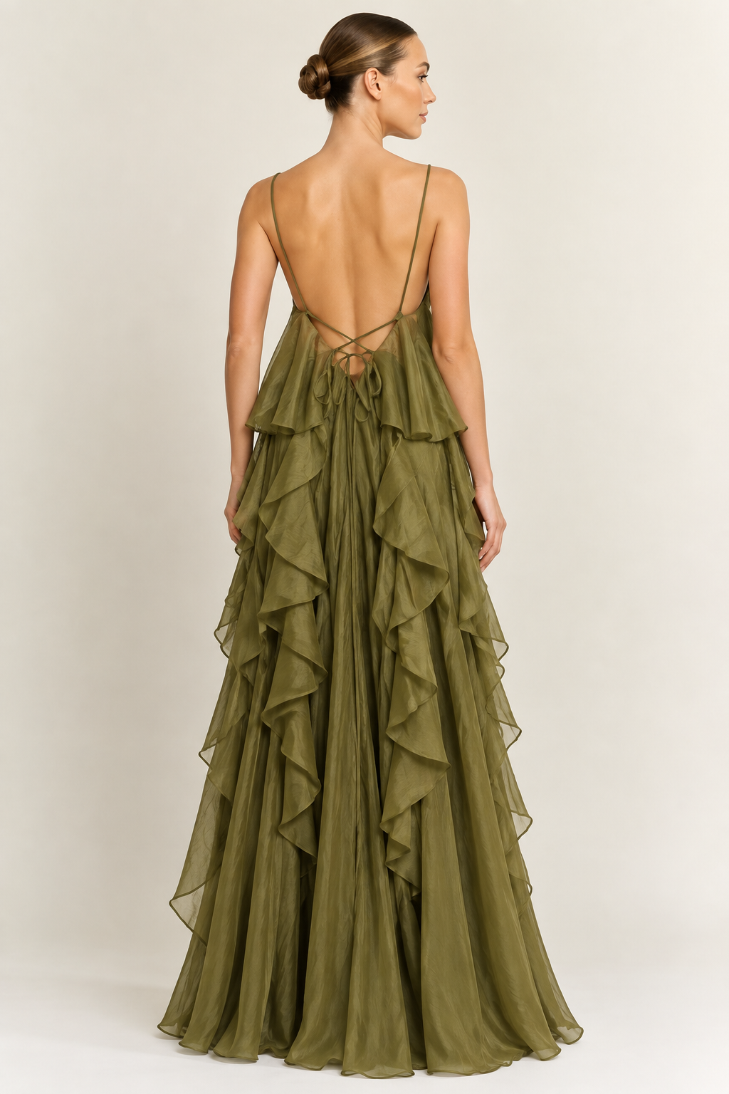 MARTHA RUFFLED OLIVE