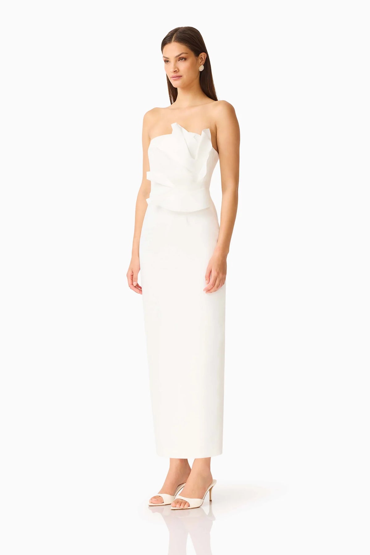 LAURENTIA COLUMN MIDI WHITE