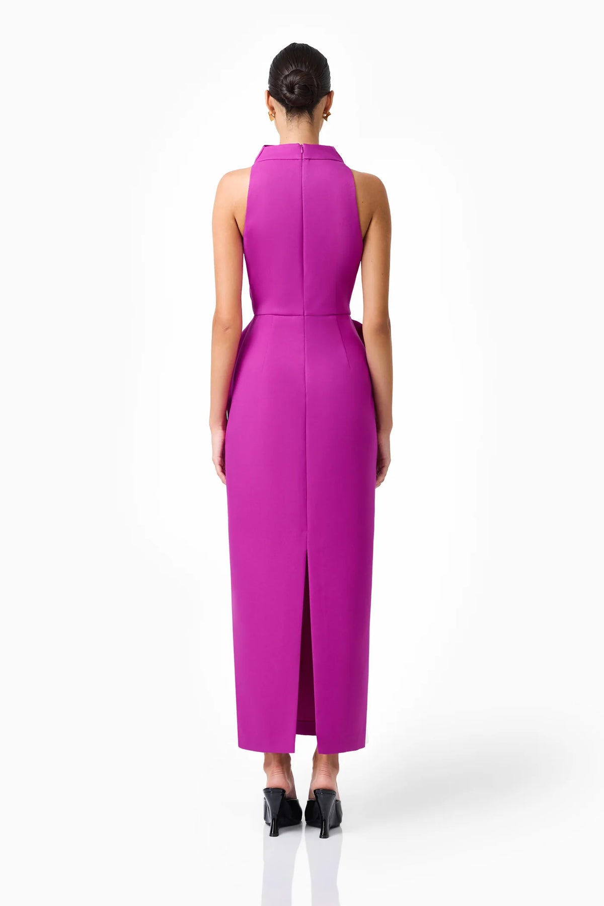 LIORIS PEPLUM GOWN IN PURPLE
