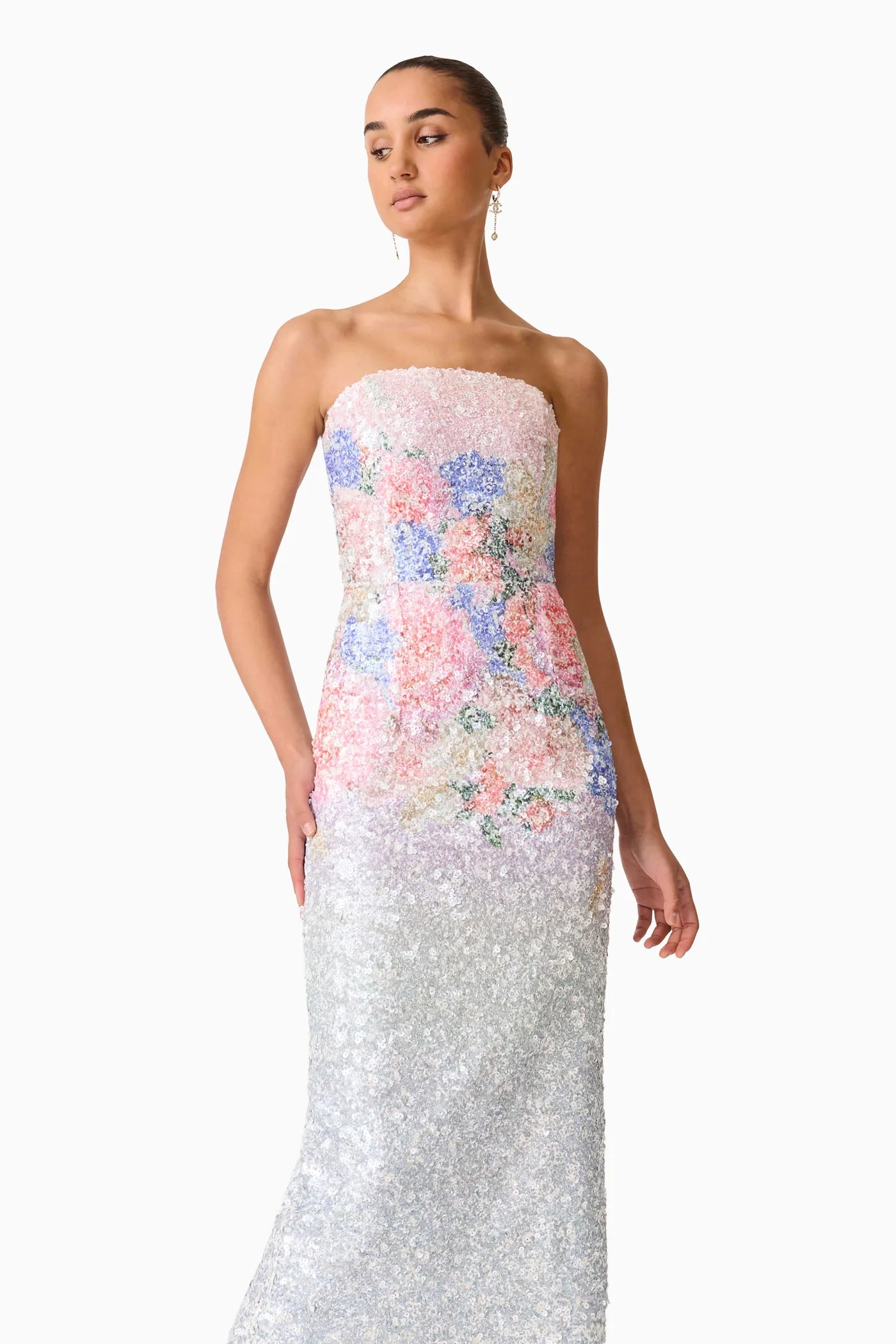 LUREA STRAPLESS MIDI DRESS