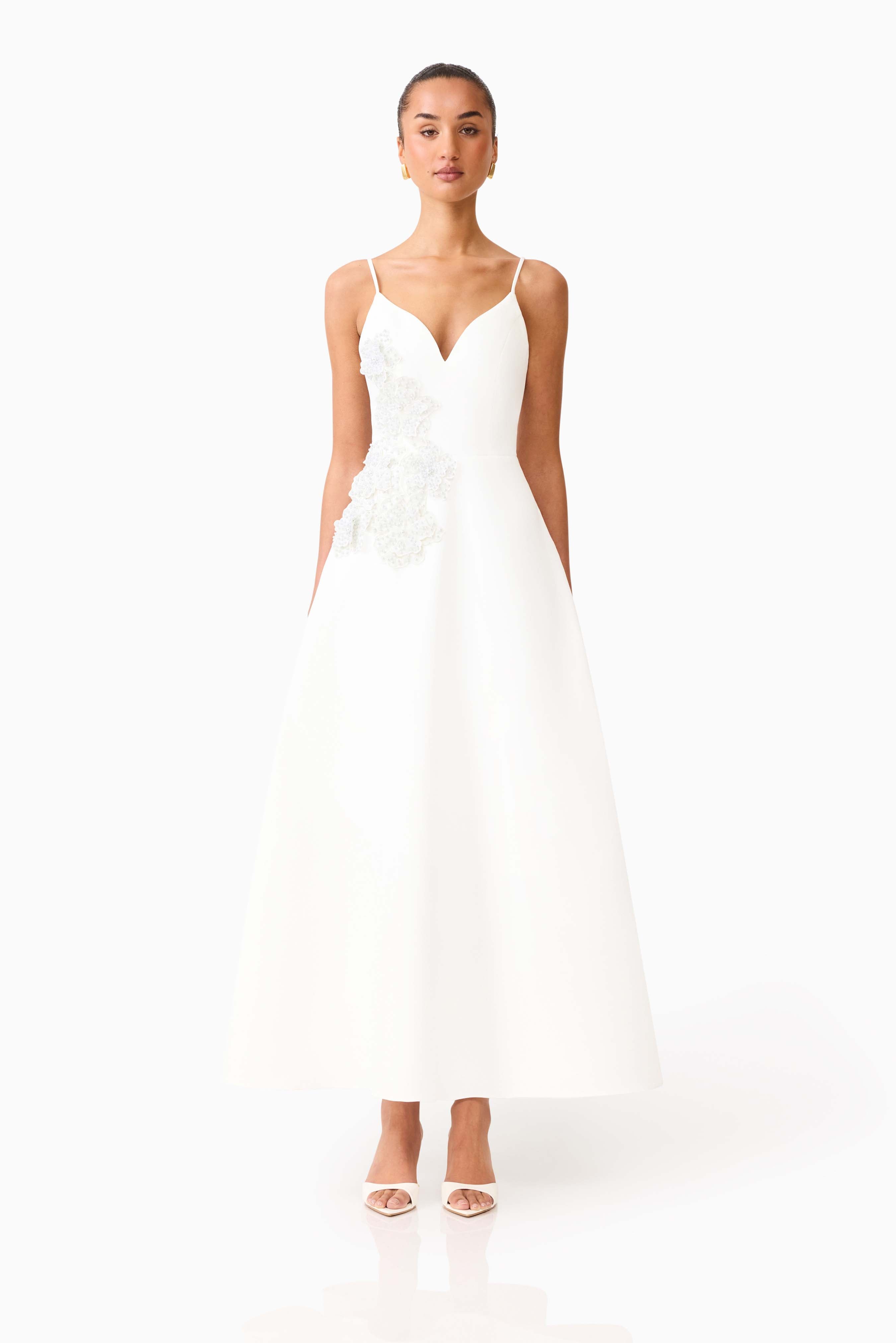 STELLA A LINE GOWN WHITE