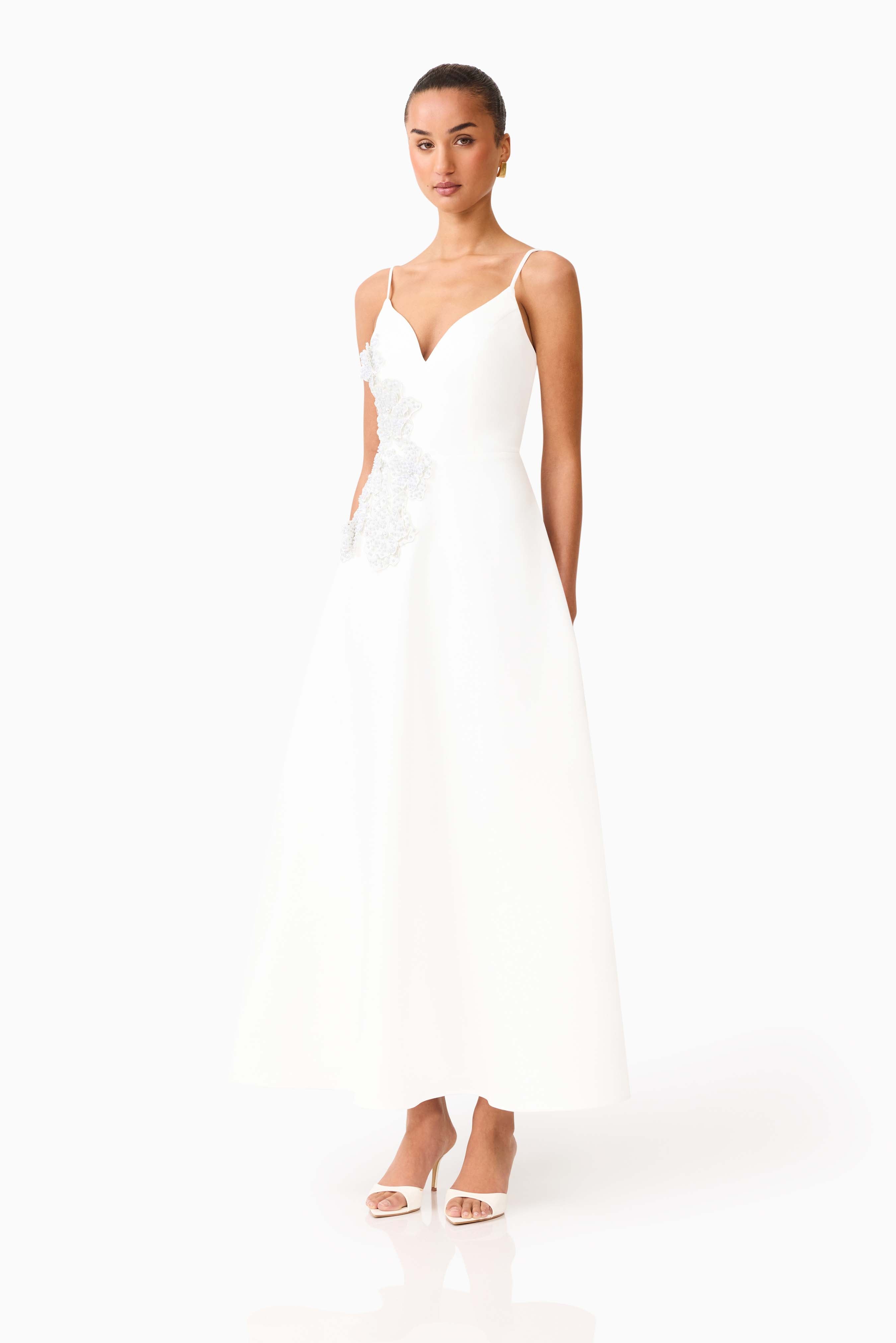 STELLA A LINE GOWN WHITE