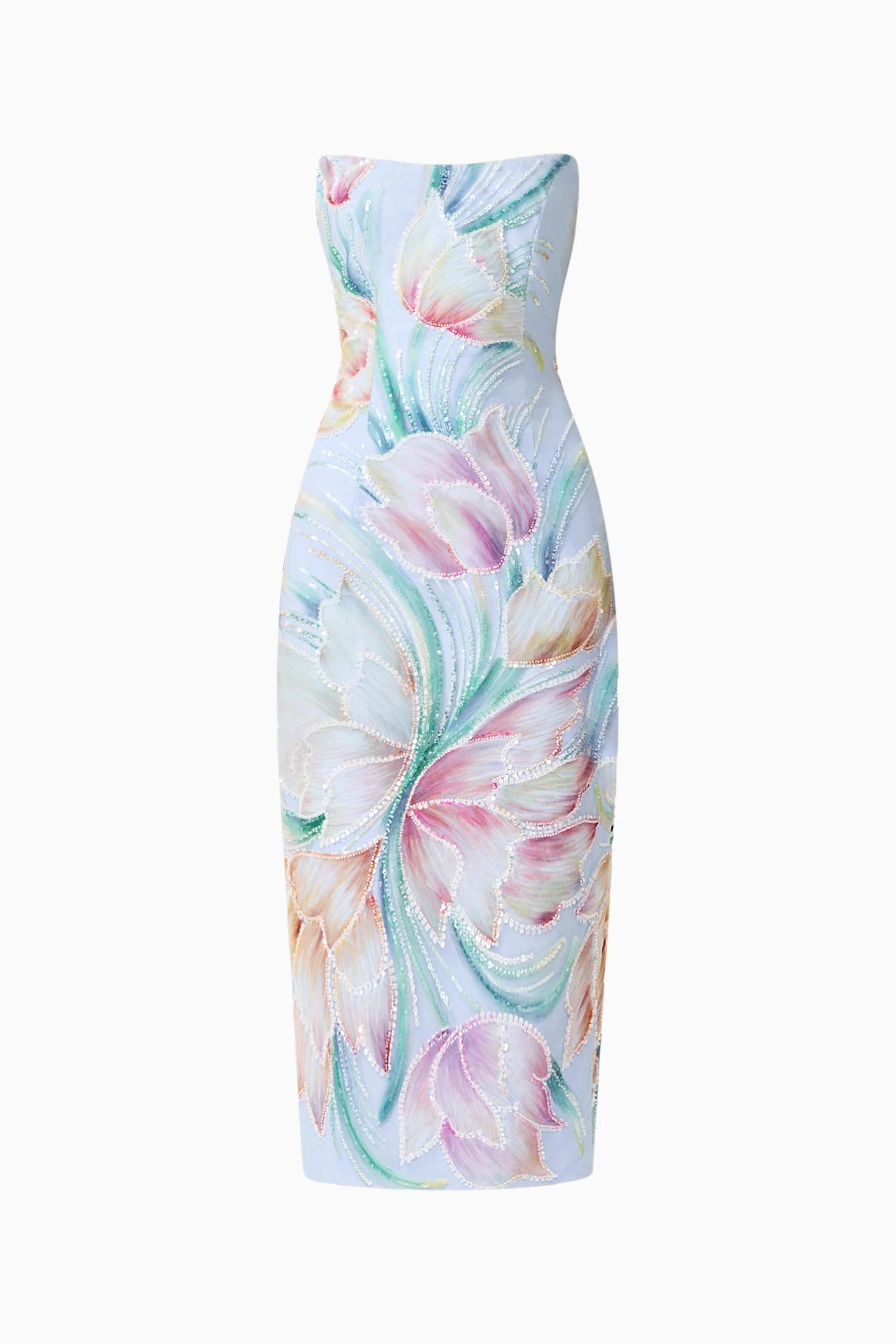 PRISELLE STRAPLESS MIDI DRES