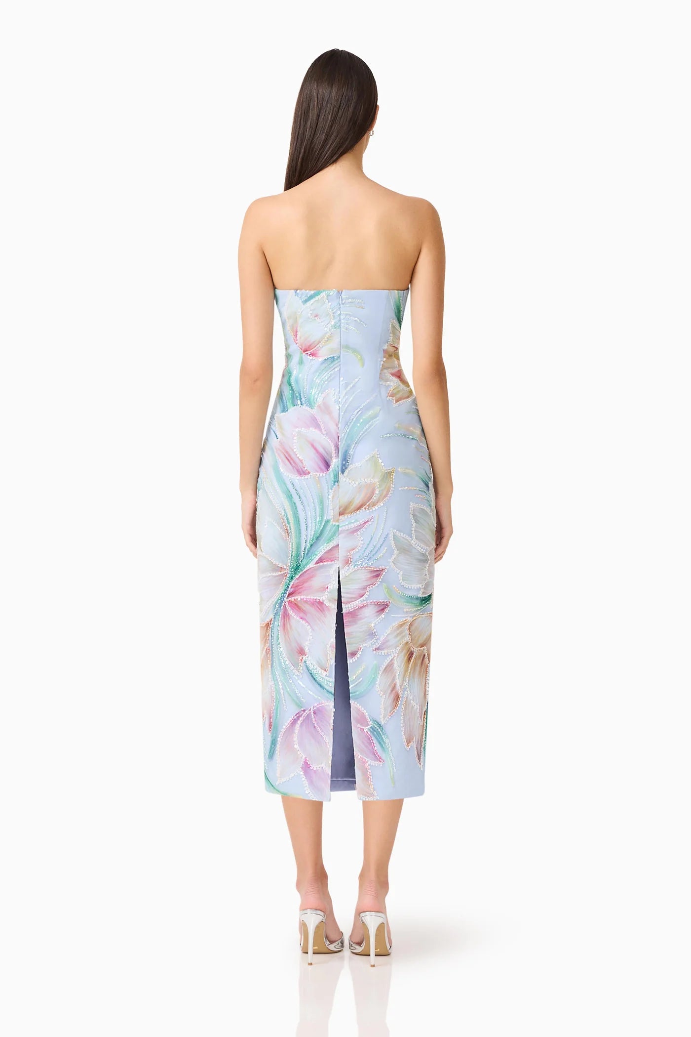 PRISELLE STRAPLESS MIDI DRES