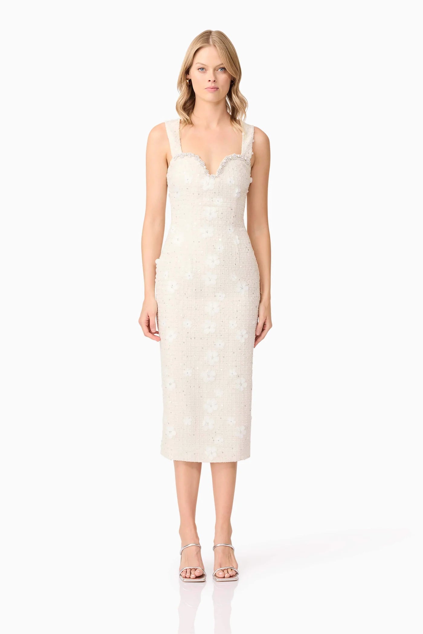 ELLOISE MIDI DRESS WHITE