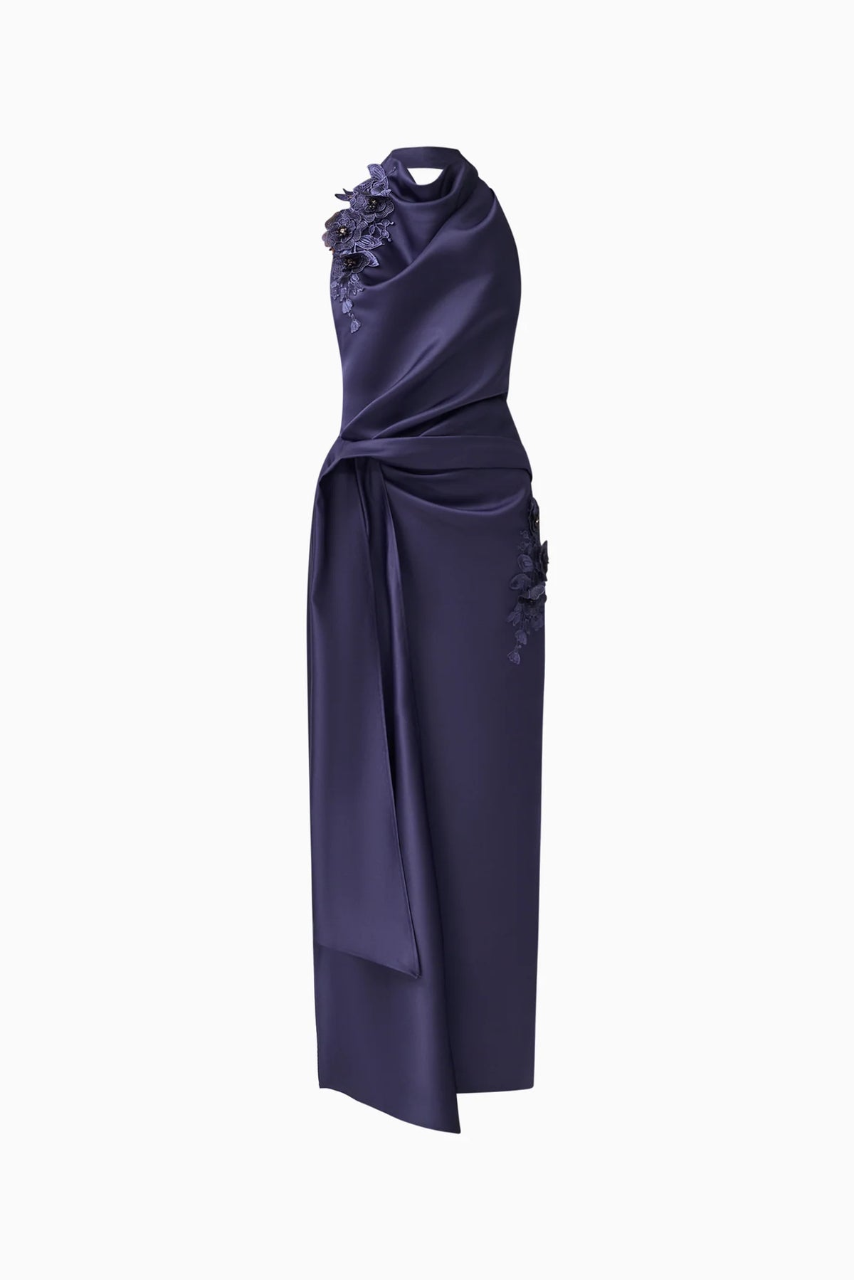 FLOREA HALTER GOWN NAVY