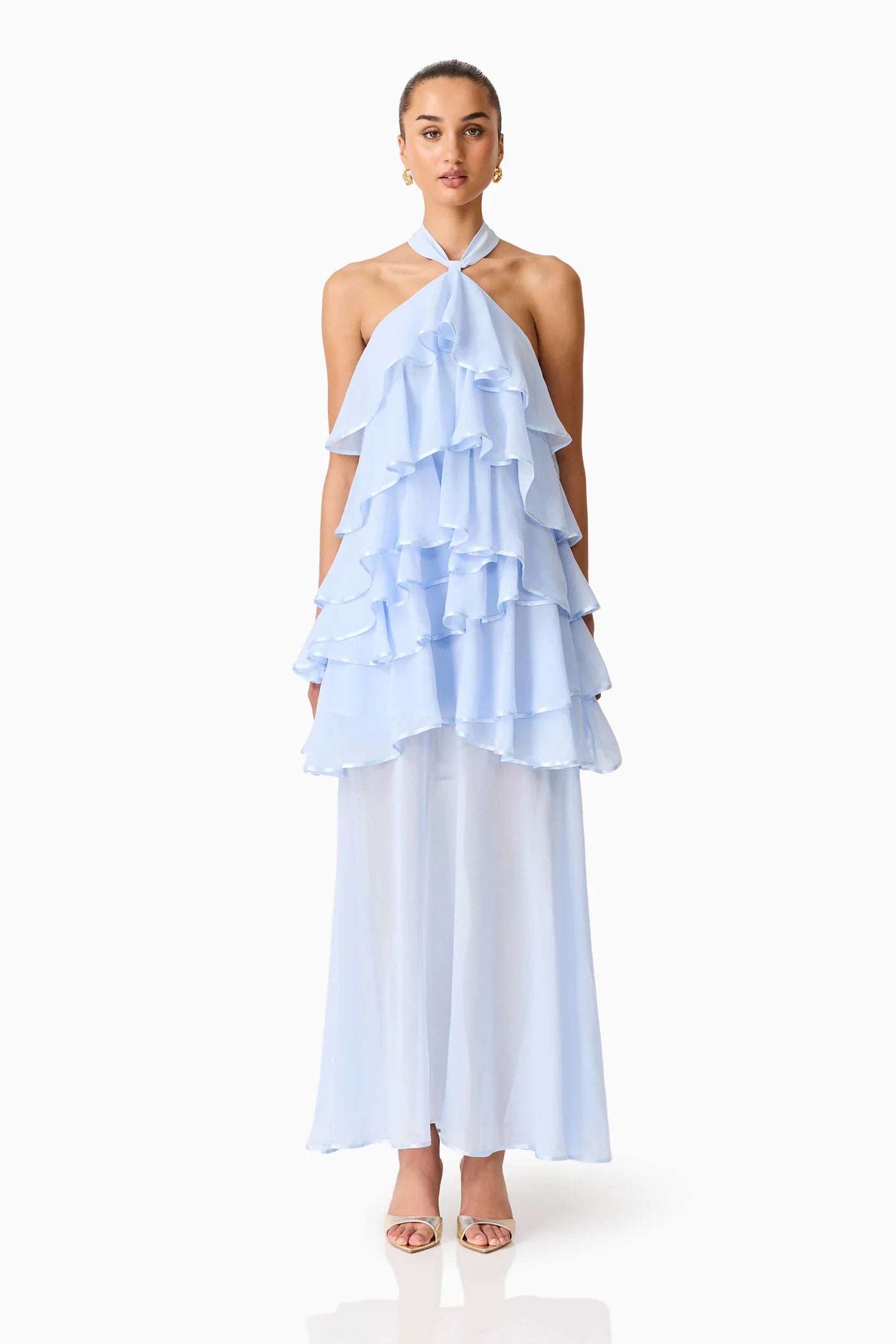 ELIANE HALTER NECK MAXI DRESS