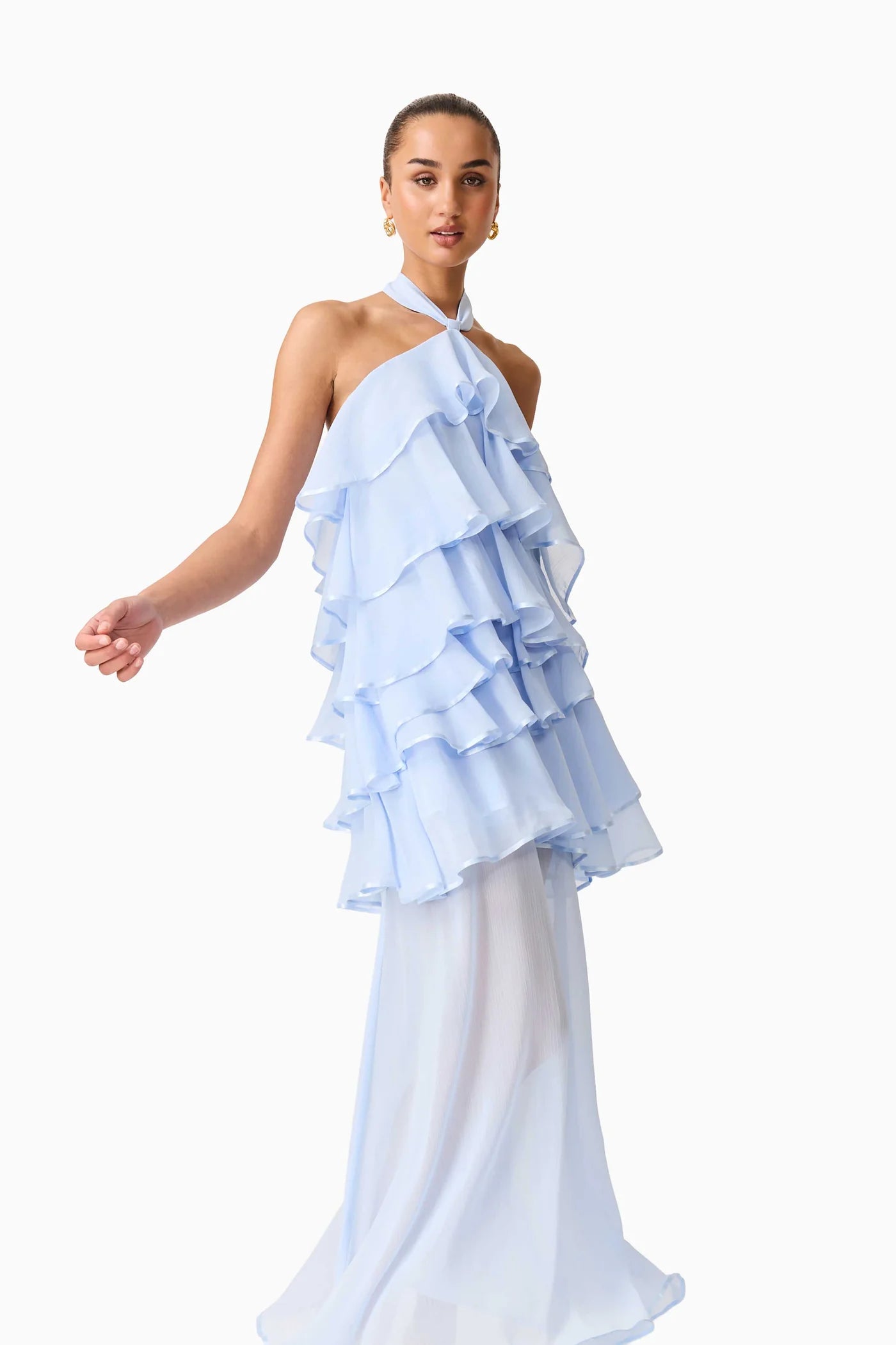 ELIANE HALTER NECK MAXI DRESS