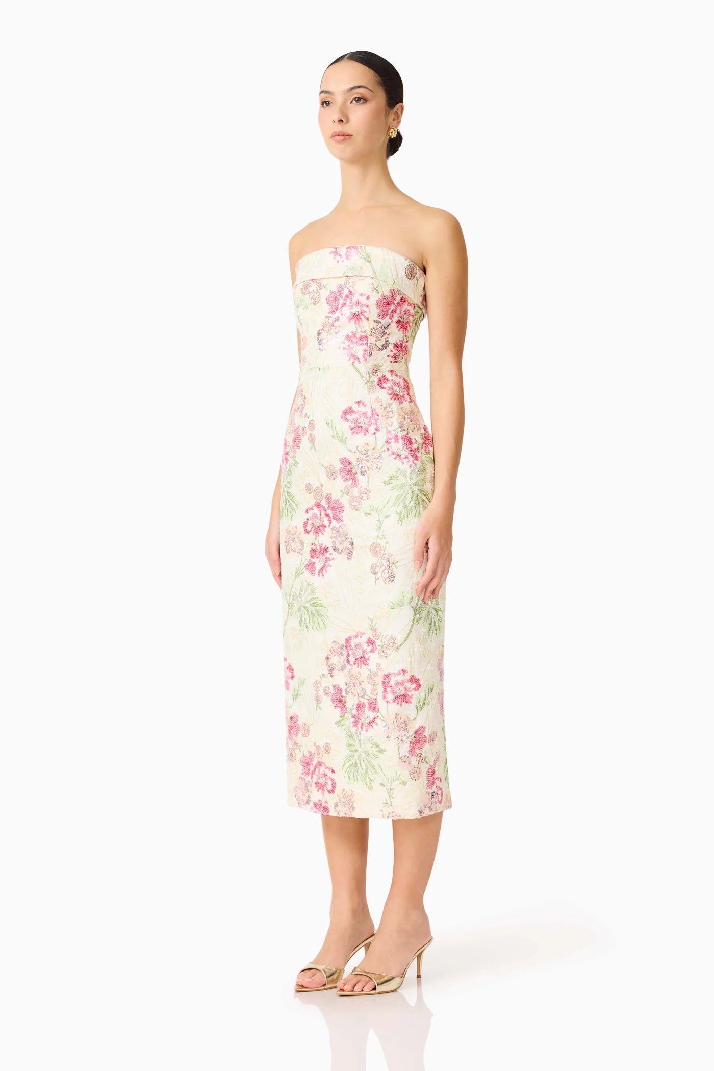 GRETA STRAPLESS MIDI DRESS