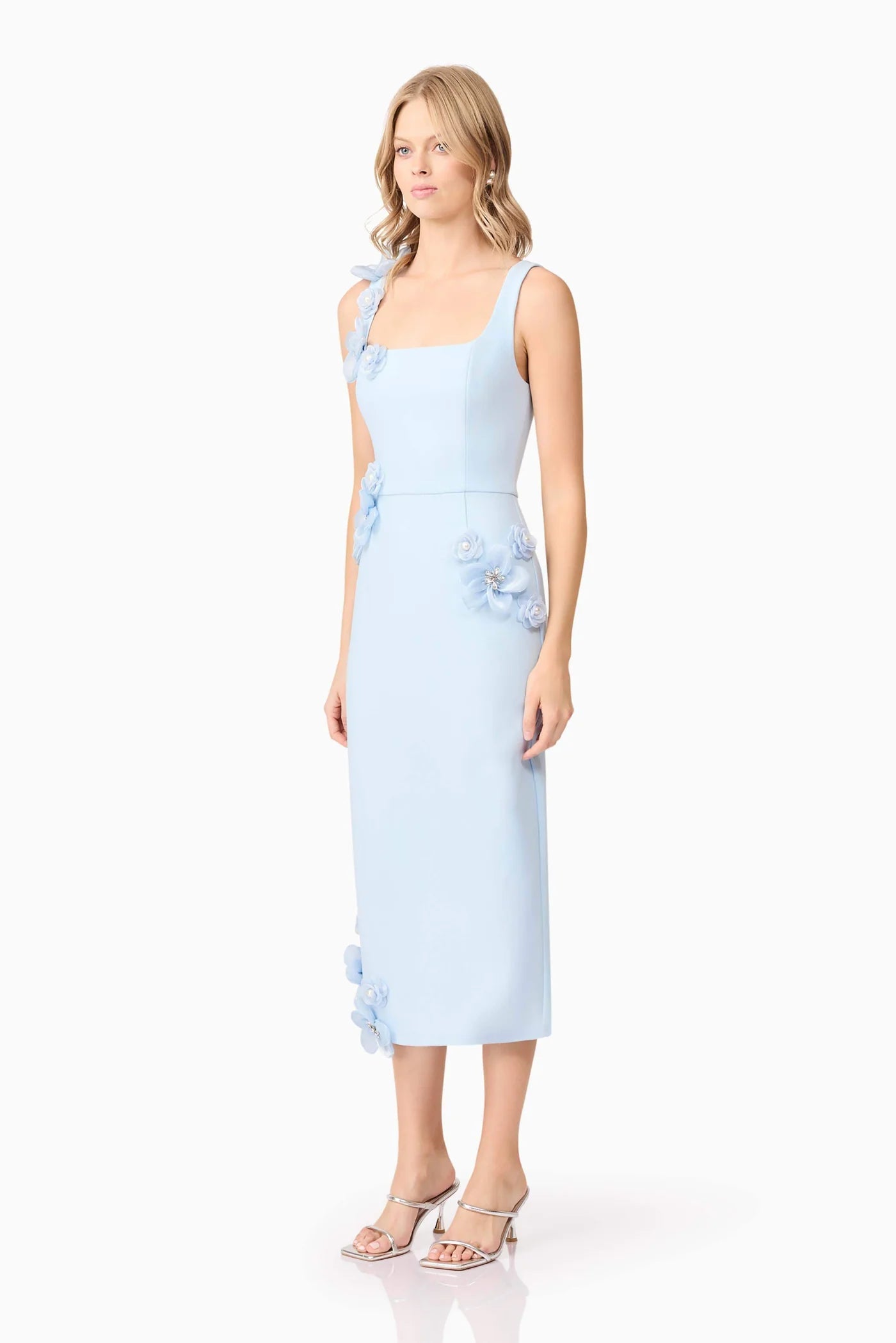 CHANTELLE 3D MIDI DRESS BABY BLUE