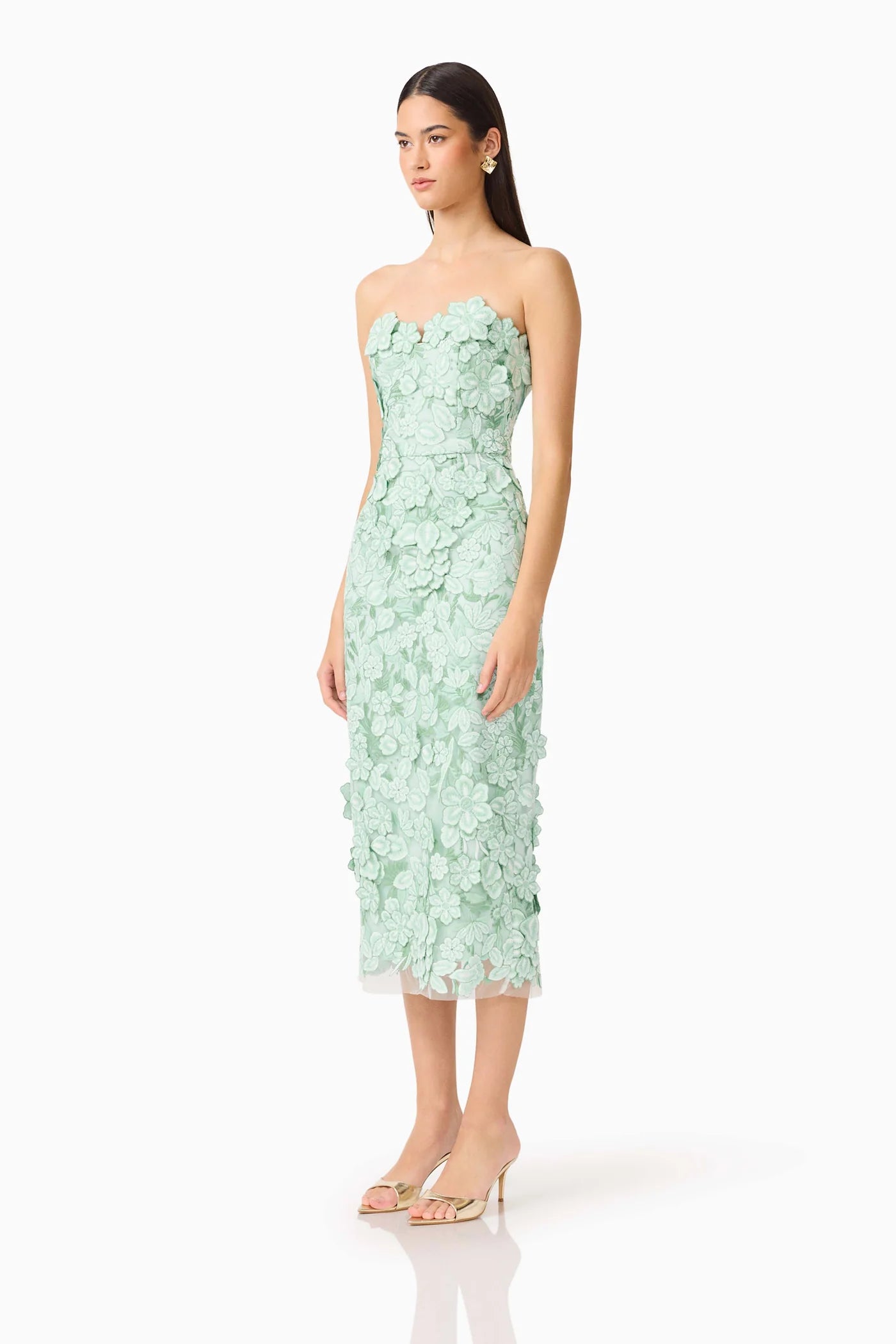 ROSEATE FLORAL MIDI DRESS