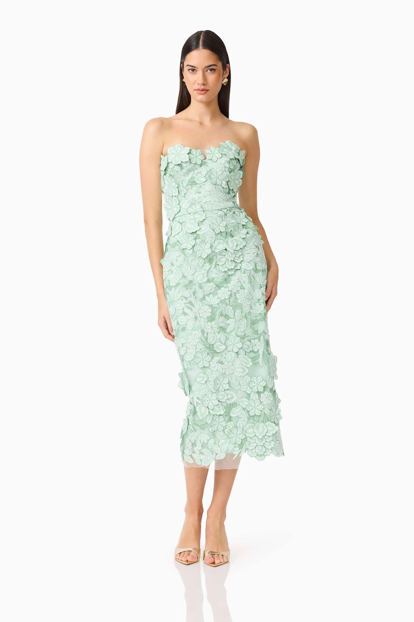 ROSEATE FLORAL MIDI DRESS