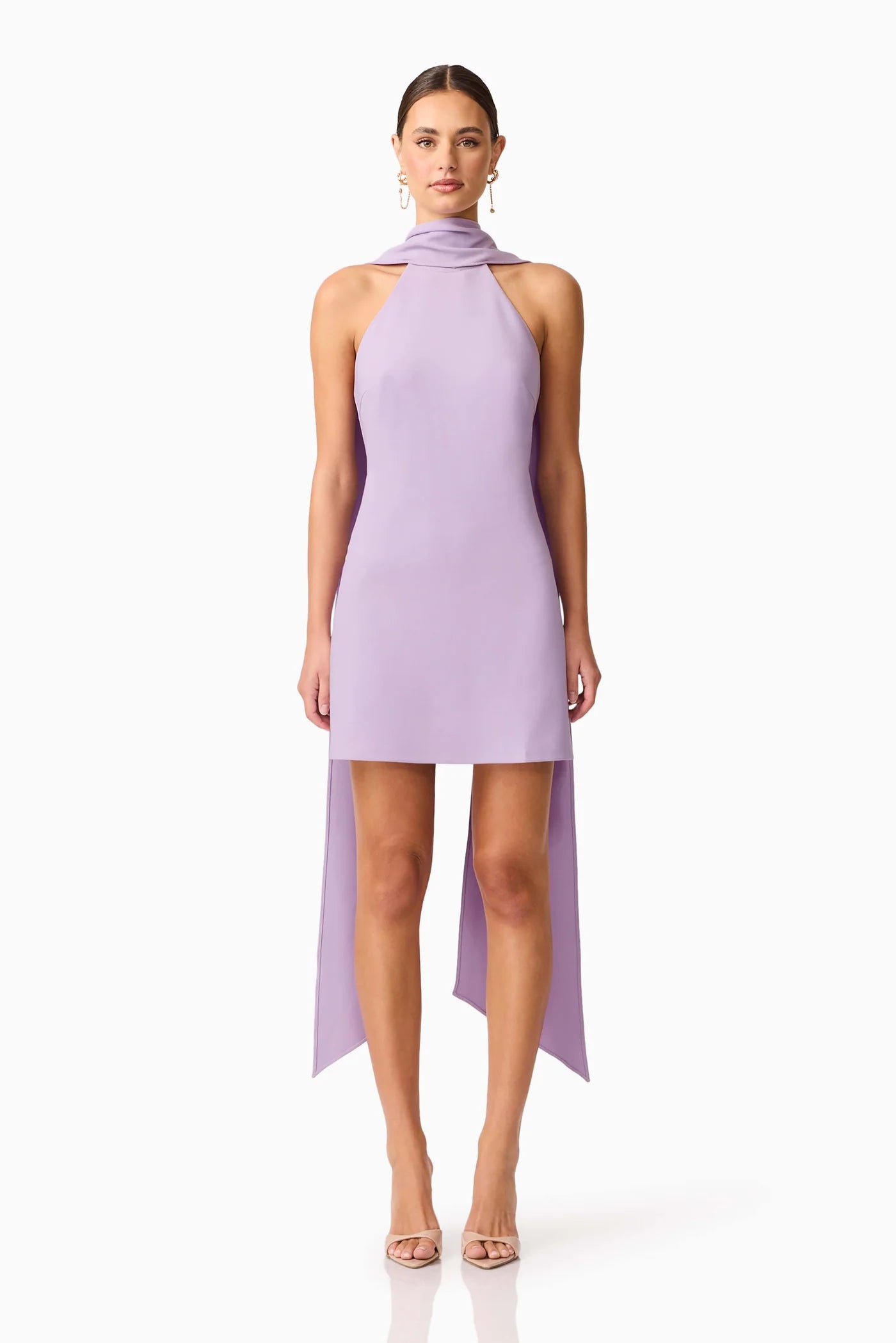 MIRA HALTER MINI DRESS LILAC