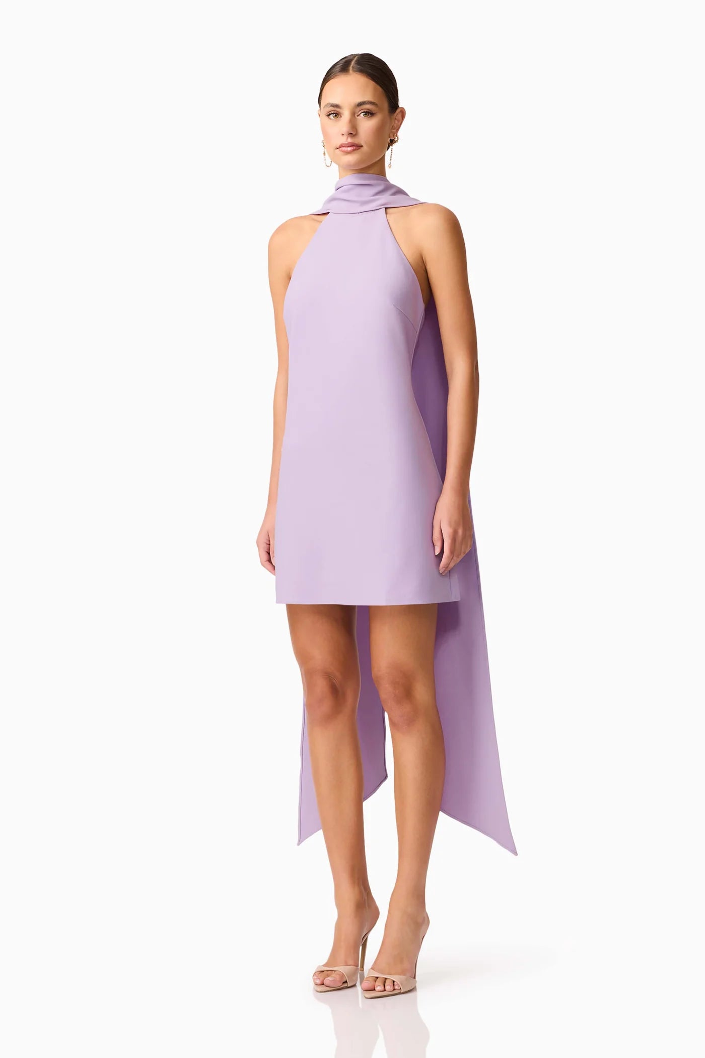 MIRA HALTER MINI DRESS LILAC