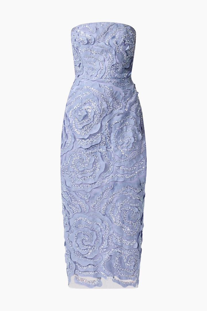 ELISA STRAPLESS MIDI DRESS