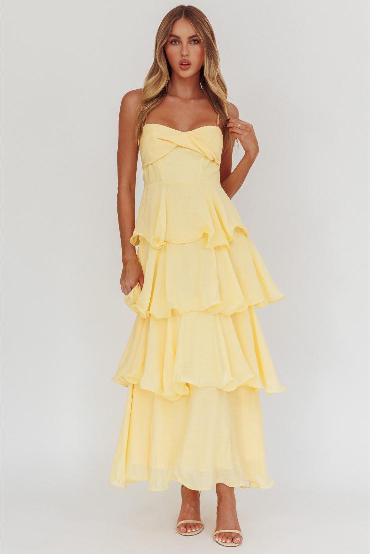LUCINDA MAXI DRESS IN BUTTER