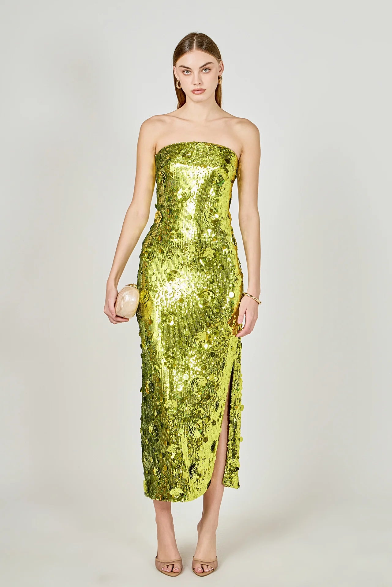 AMBER SEQUINS DRESS