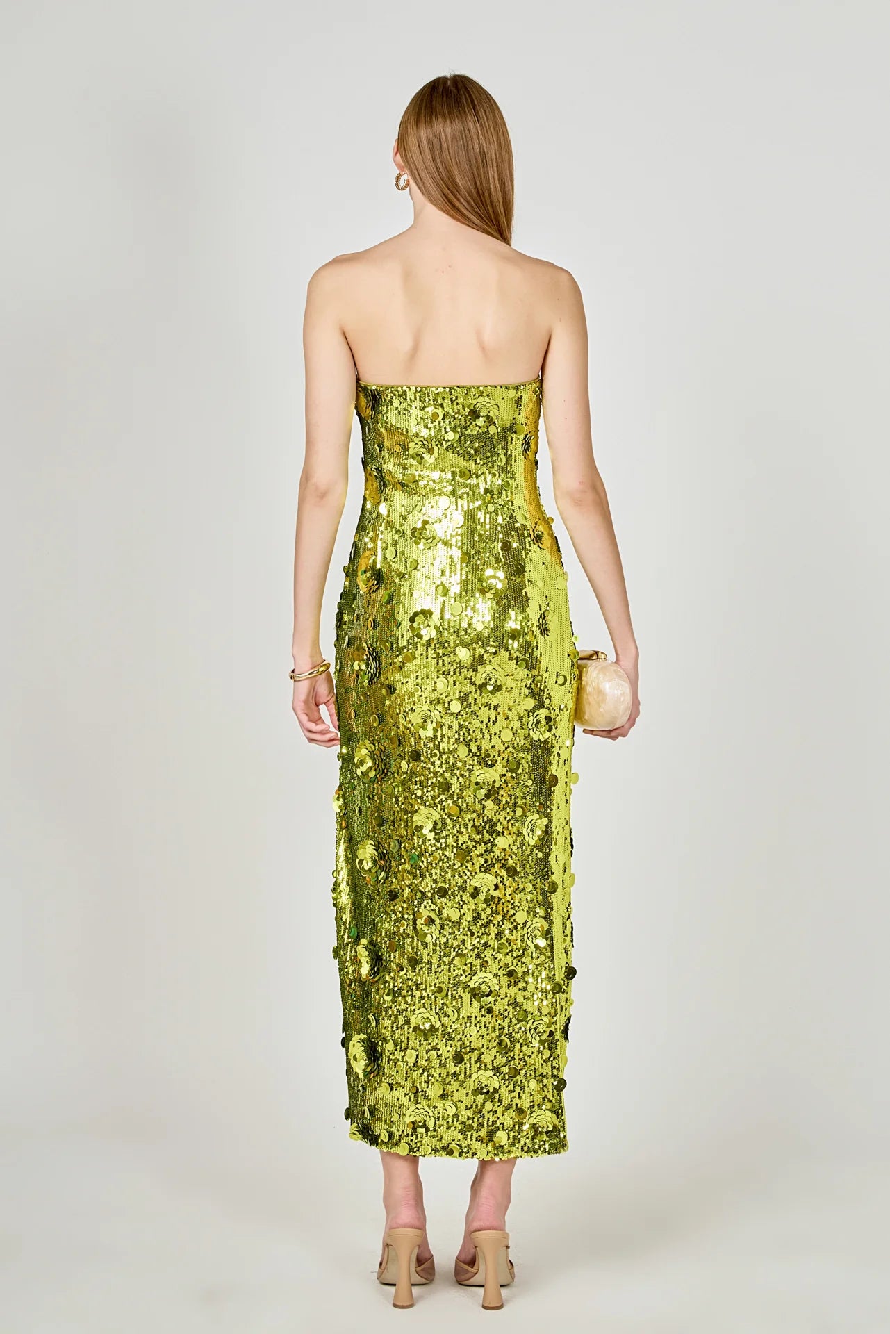 AMBER SEQUINS DRESS