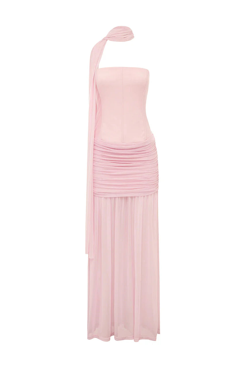LILLIE CORSET MAXI DRESS PINK