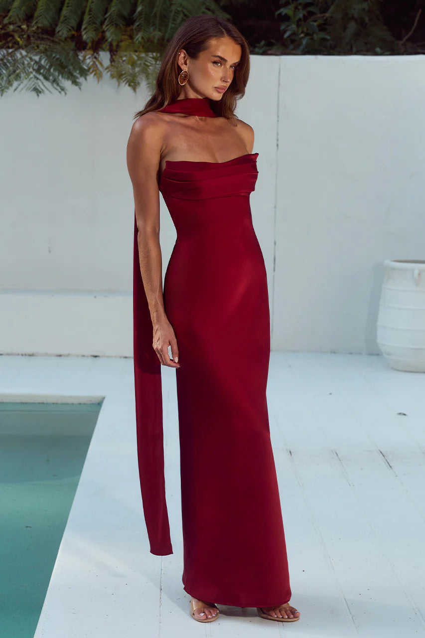 MADELEINE MAXI DRESS CHERRY