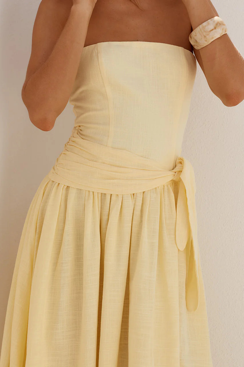 MAEVE STRAPLES MAXI DRES
