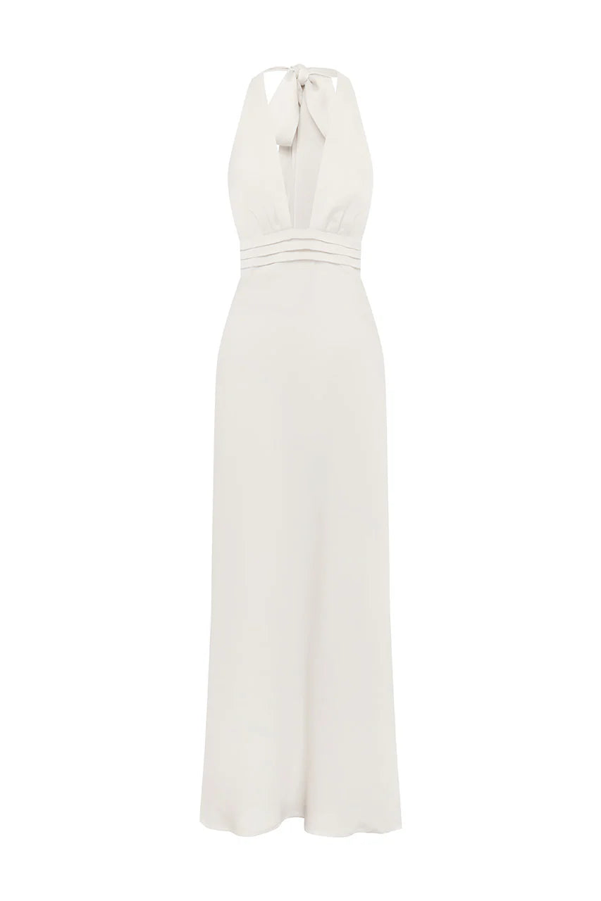 SYLVIE PLUNGE V NECK MAXI