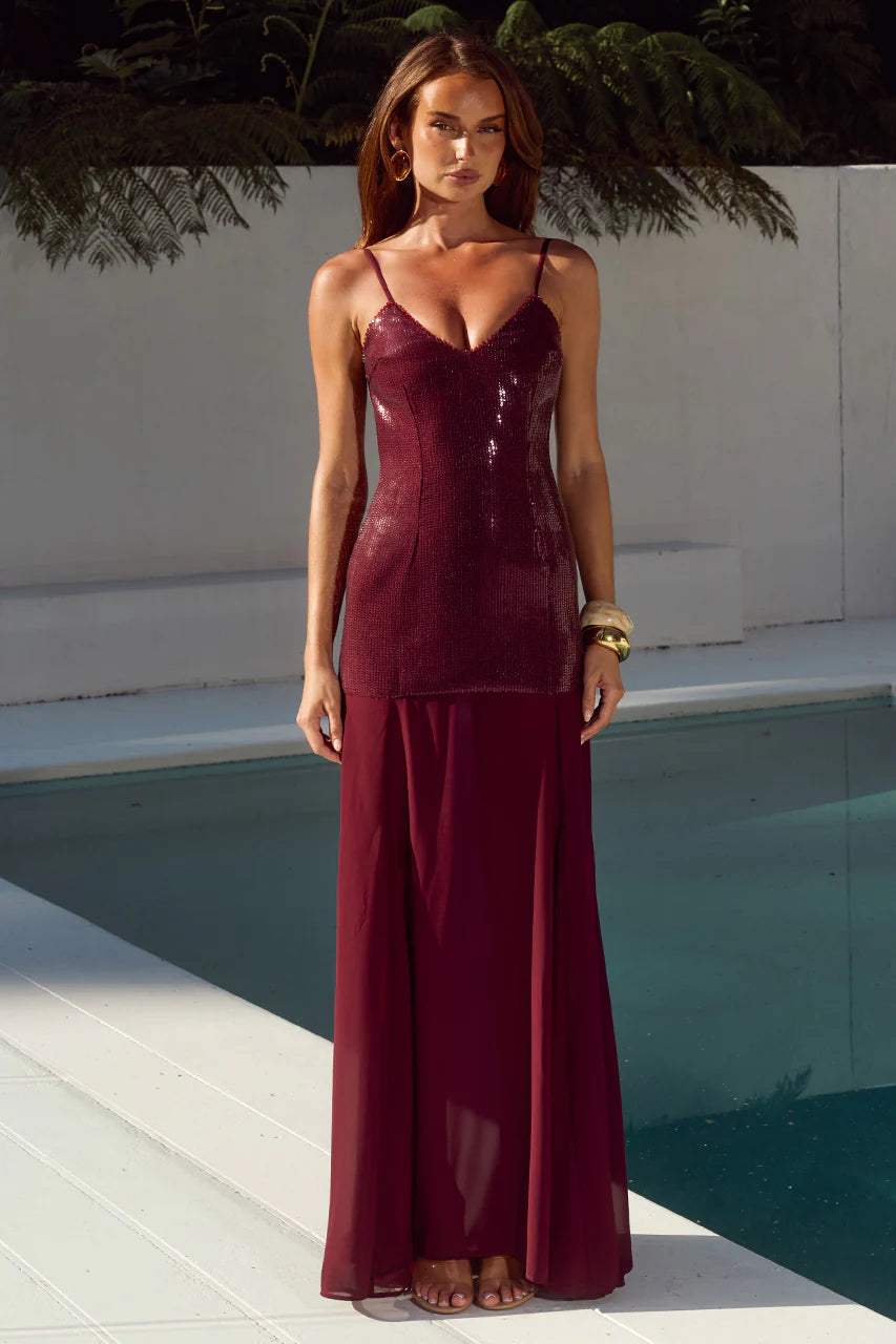 TULIA LOW BACK MAXI DRESS