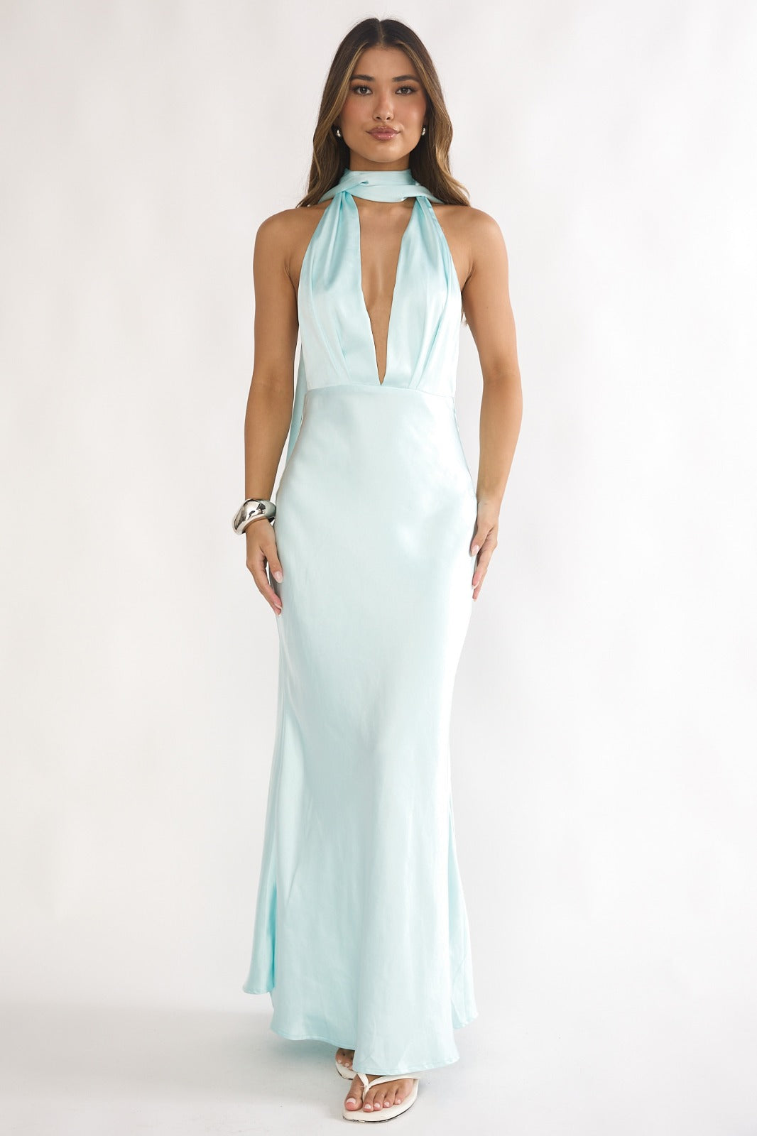 CORDÉ MAXI HALTER APRICOT iCE BLUE
