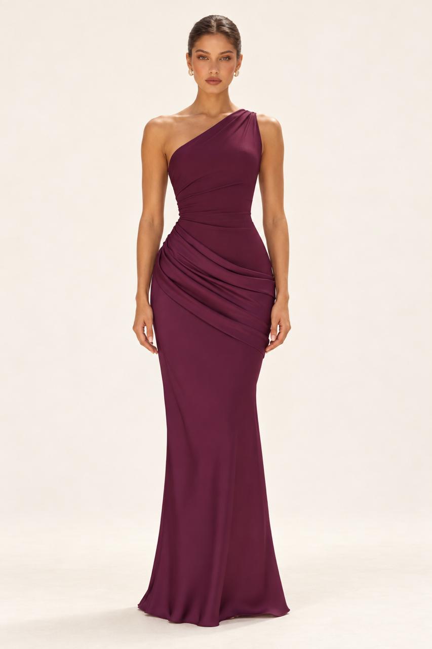 LIVIA ONE SHOULDER PLUM