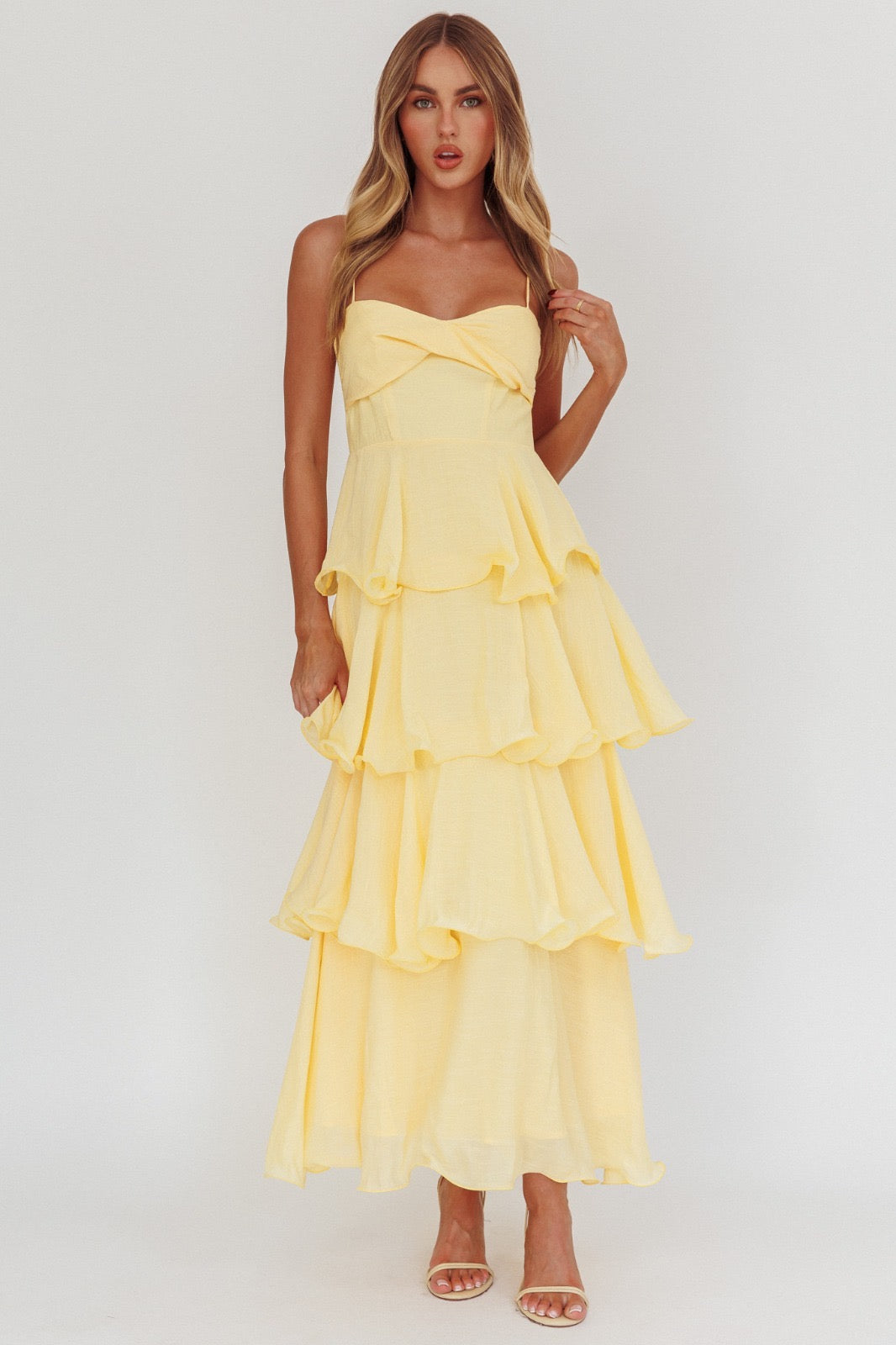 AGATHA MAXI YELLOW DRESS