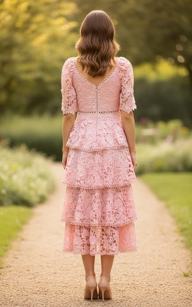 DAMIANA MIDI DRESS PINK