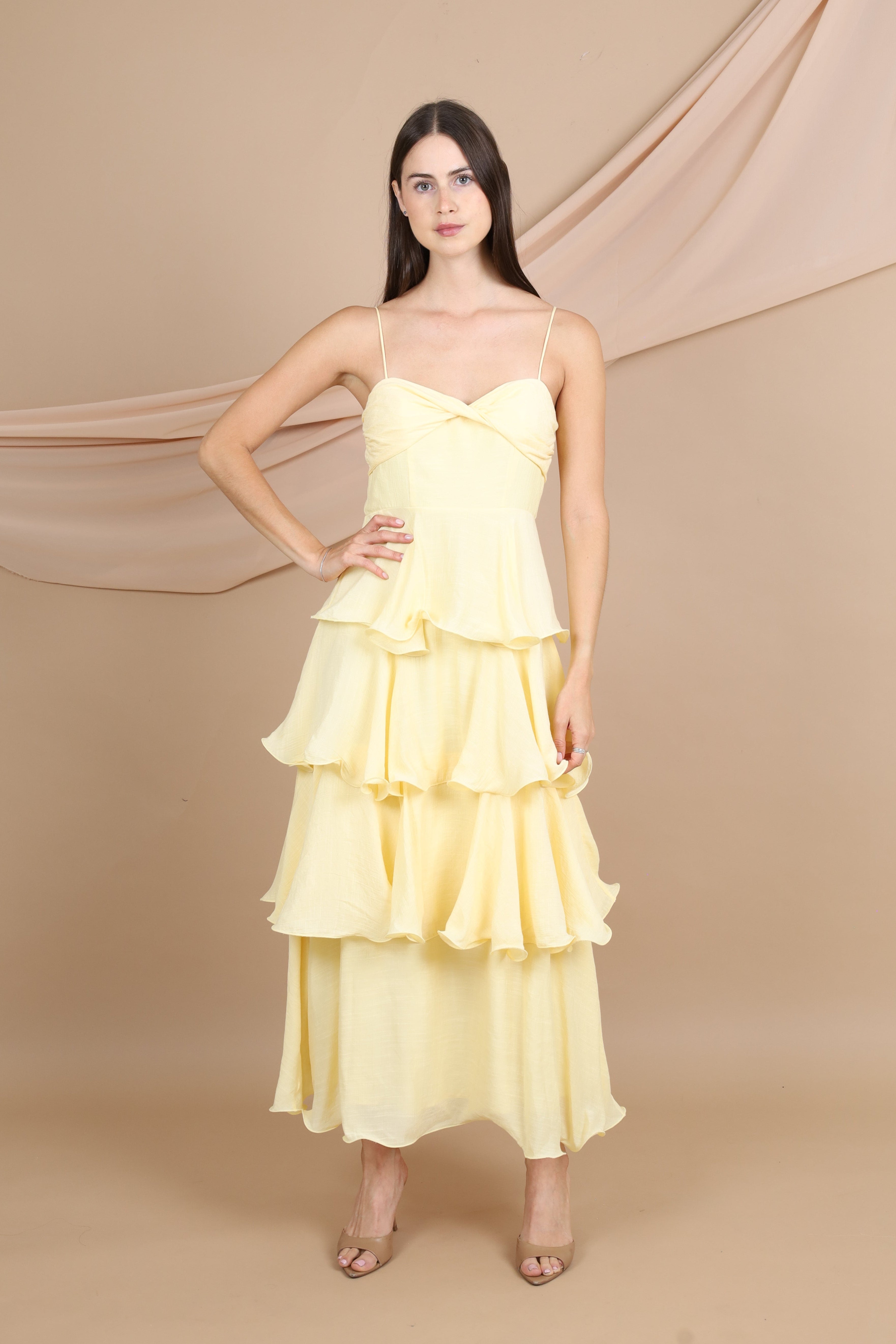 LUCINDA MAXI DRESS IN BUTTER